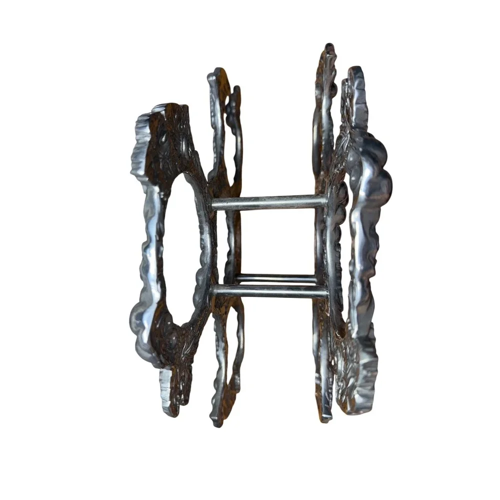 2004 ARTHUR COURT Cast Aluminum Grapes 6 WINE BOTTLE Rack Holder Retired‎ 11.5